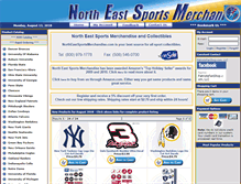 Tablet Screenshot of northeastsportsmerchandise.com